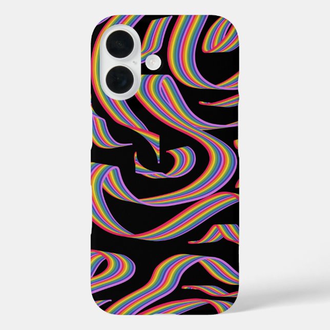 Schöne Regenbogenfarbene Bandverdrehungen Muster K Case-Mate iPhone Hülle (Rückseite)