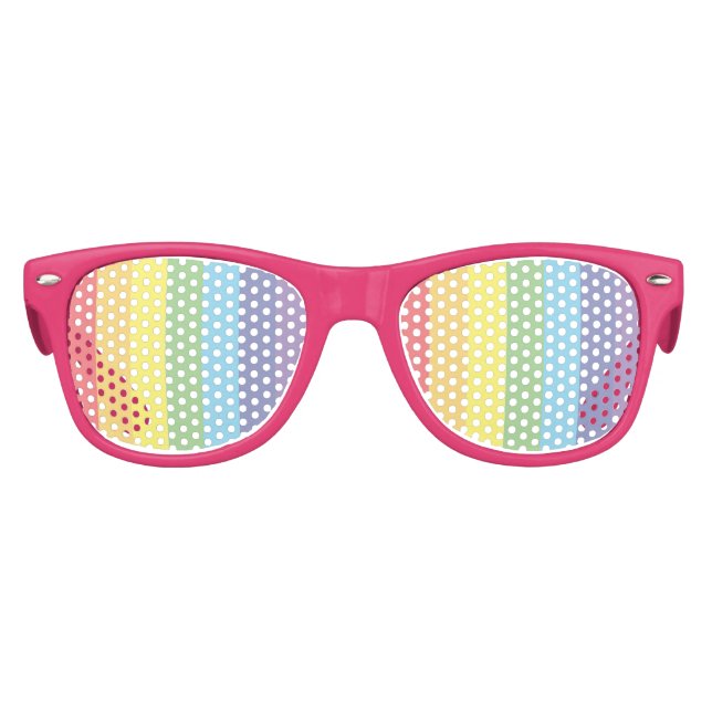 Schöne RegenbogenGeburtstagsparty Partybrille (Vorderseite)