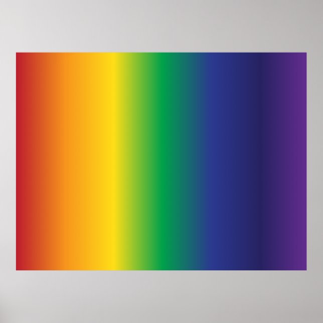 Schöne Regenbogenstreifen Poster (Vorne)