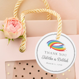 Schöne Regenbogenwaves LGBT Wedding Geschenkanhänger