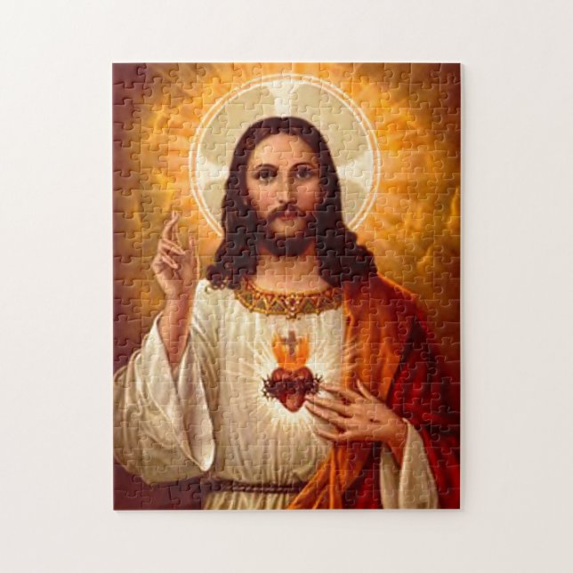 Schöne religiöse Heilige Herz Jesu Bild Puzzle (Vertikal)