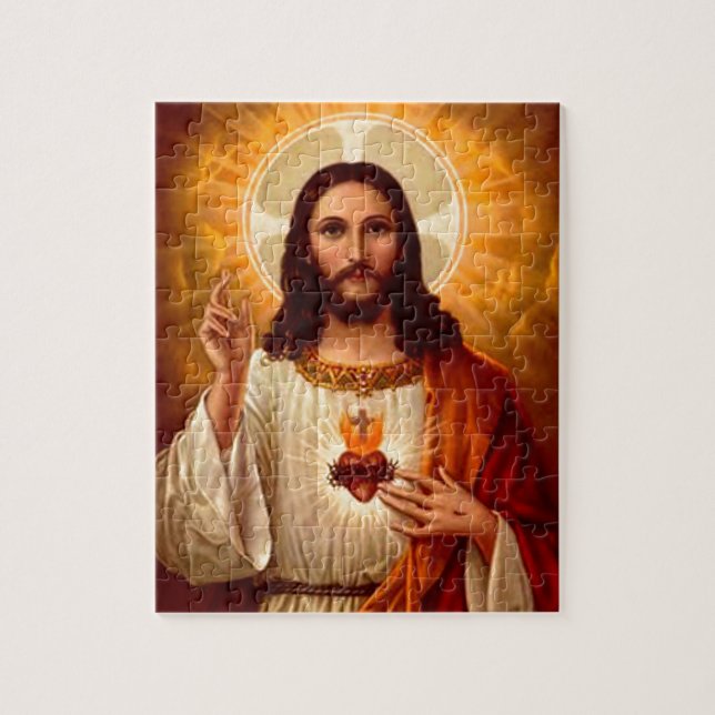 Schöne religiöse Heilige Herz Jesu Bild Puzzle (Vertikal)