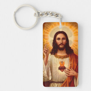 Schöne religiöse Heilige Herz Jesu Bild Schlüsselanhänger