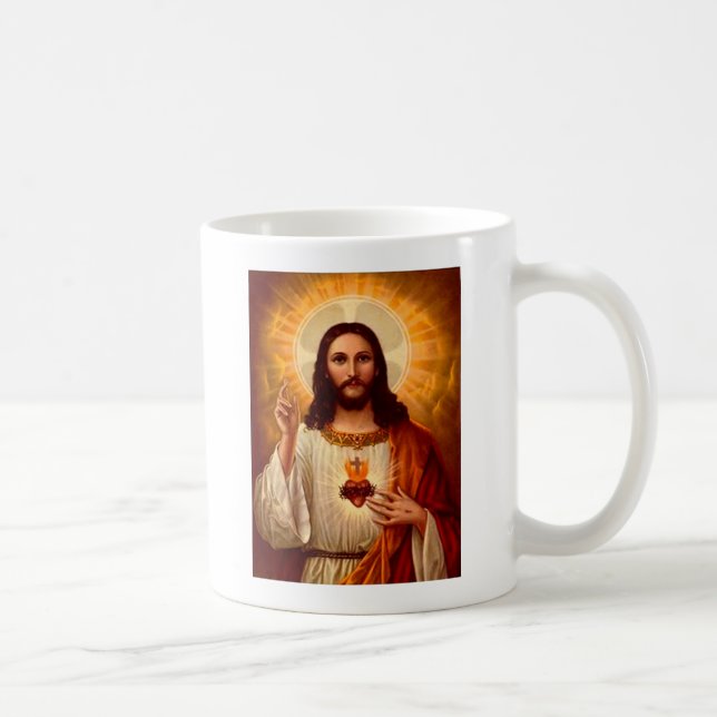 Schöne religiöse Heilige Herz Jesu Bild Tasse (Rechts)