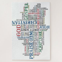 Schöne religiöse Word Art Puzzle