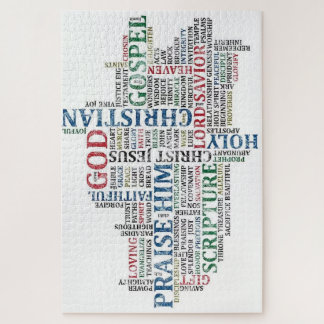 Schöne religiöse Word Art Puzzle