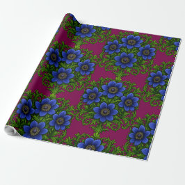 Schöne retro Blumen  Geschenkpapier