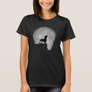 Schöne Retro Dackel Hund Silhouette. Liebe Dac T-Shirt