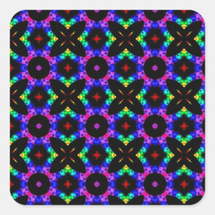 Schöne Retro Pattern Square Sticker