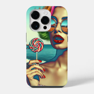 Schöne Retro Pop Kunst, Dichtung und Musik iPhone 14 Pro Hülle