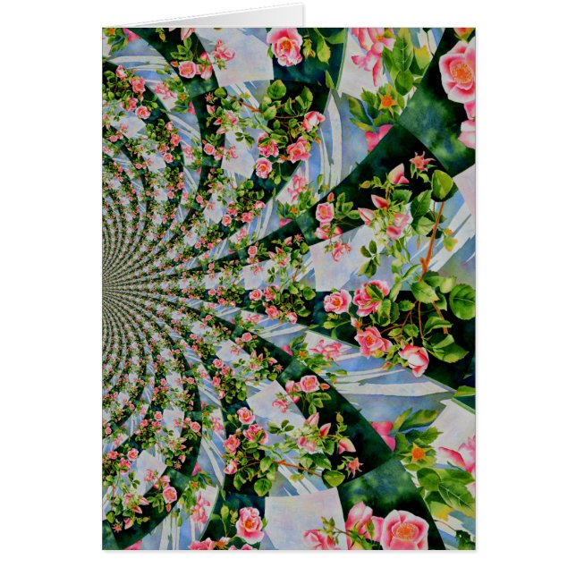 Schöne Retro-Rosa rote Rosen Aquarellblüte (Vorne)