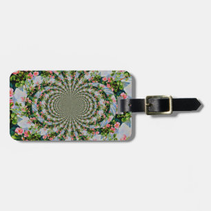 Schöne Retro-Rosa rote Rosen Aquarellblüte Gepäckanhänger