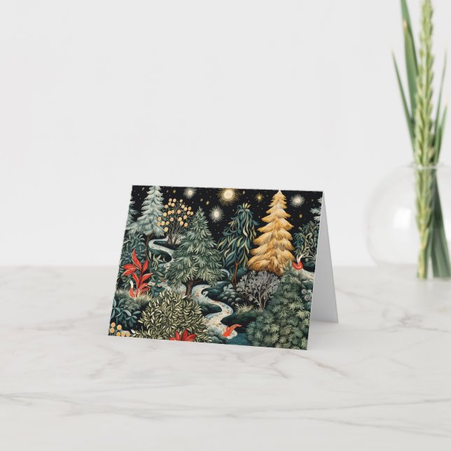 Schöne Retro Weihnachtskarte Feiertagskarte (Vorderseite)