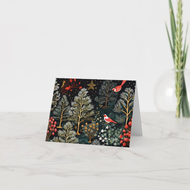 Schöne Retro Weihnachtskarte Feiertagskarte (Vorderseite)