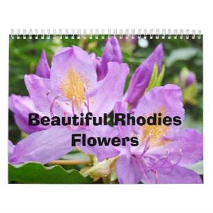 Schöne Rhodies Blume Kalender Natur farbenfroh