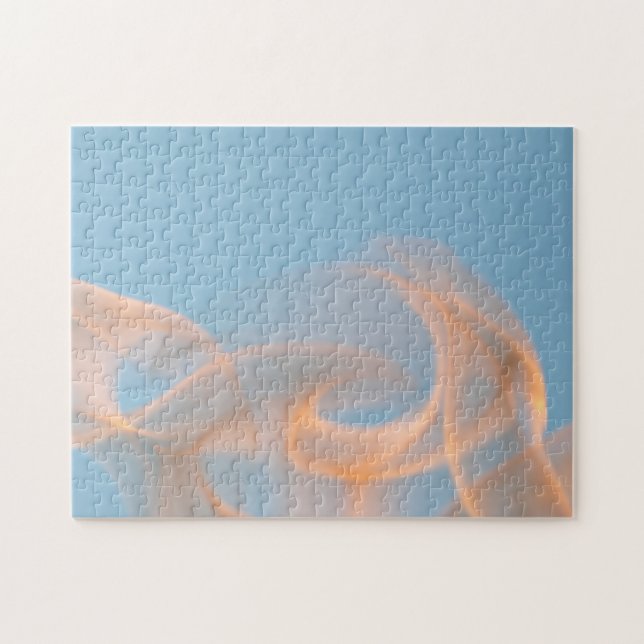 Schöne Romantische Feuer Flammen Fotografie Blau Puzzle (Horizontal)
