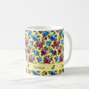 Schöne romantische Frühlingsfarben Blumen Mädchenh Kaffeetasse