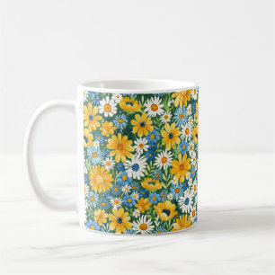 Schöne romantische Frühlingsgelbe Mädchenblumen Kaffeetasse