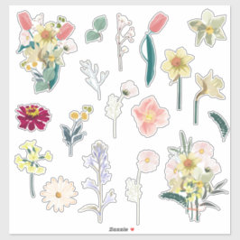 Schöne romantische Frühlingskollektion Blume. Aufkleber