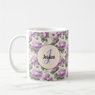 Schöne romantische Frühlingsveilchen Mädchen Blume Kaffeetasse
