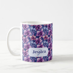 Schöne romantische Frühlingsveilchen Mädchen Blume Kaffeetasse