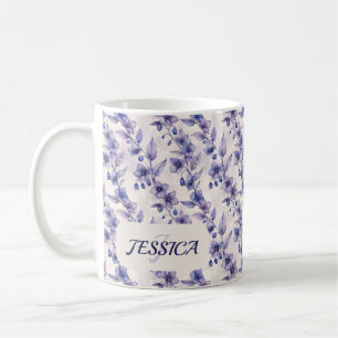Schöne romantische Frühlingsveilchen Mädchen Blume Kaffeetasse