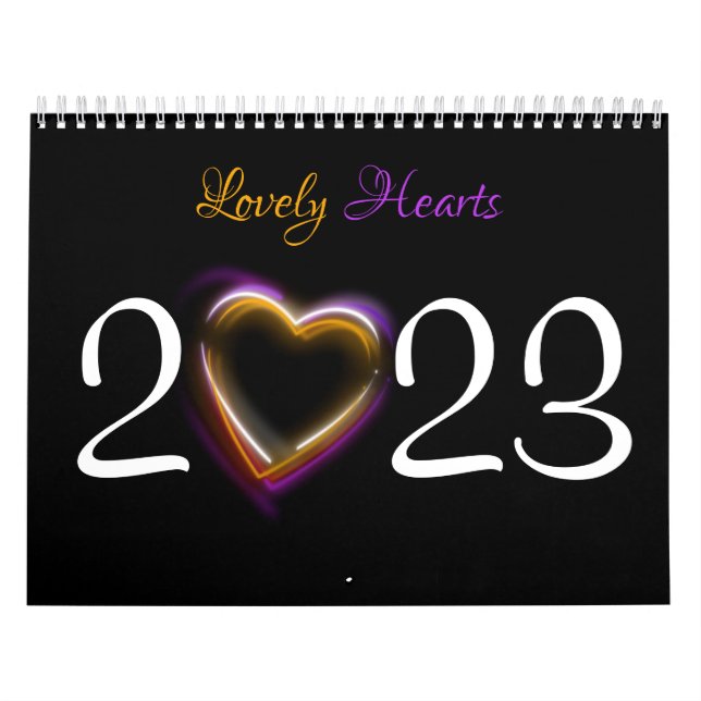 Schöne romantische Herzen 2023 Kalender (Titelbild)