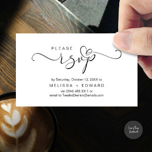 Schöne romantische Hochzeit lädt RSVP Card ein Begleitkarte