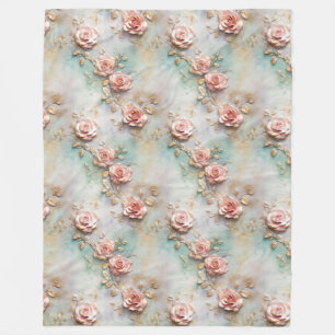Schöne romantische Rosatönen Romantische Rose Fleecedecke