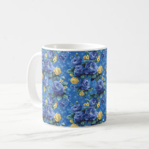 Schöne romantische Spring Blue Girl Blume Kaffeetasse