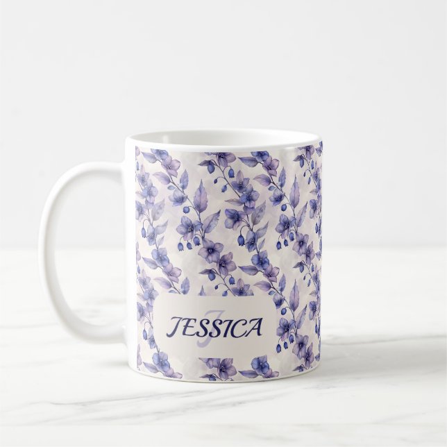 Schöne romantische Spring Violet Giro Blume Kaffeetasse (Links)