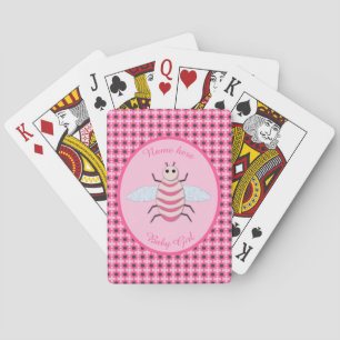 Schöne Rosa Baby Mädchen Biene Maßanfertigung Spielkarten