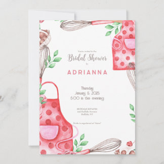 Schöne rosa Backbridal Dusche Einladung