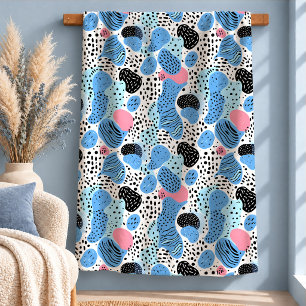 Schöne rosa blaue abstrakte Decke Kunst Geschenkid Sherpadecke