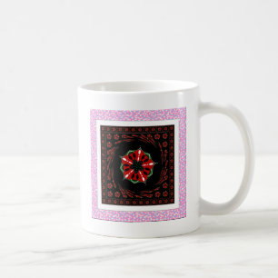Schöne rosa blaue weiße Herzen des Liebesdesigns Tasse