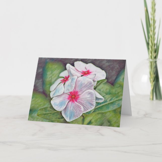 Schöne rosa Blume Art Note Card Karte (Vorderseite)