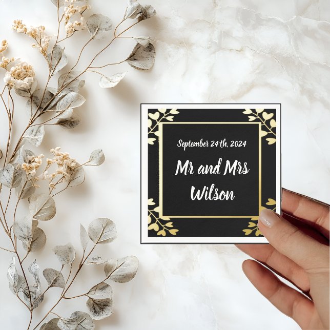 Schöne rosa Blume auf der Rose Gold Cocktail Servi Serviette (Von Creator hochgeladen)