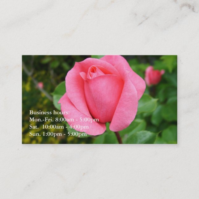 schöne rosa Blume beruflich Visitenkarte (Vorderseite)