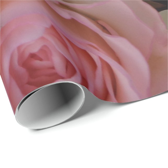 Schöne Rosa Blume Bouquet Blumen Geschenkpapier (Rolleneckpunkt)