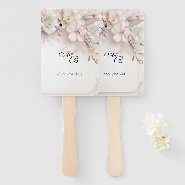 Schöne, rosa Blume Fächer (Vorne und Hinten)