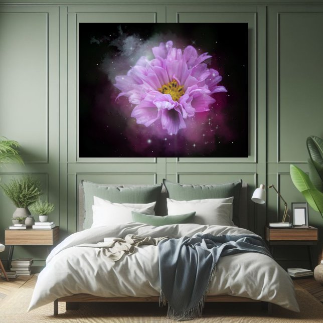 Schöne rosa Blume Minimalistisch Poster (Von Creator hochgeladen)