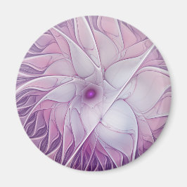 Schöne rosa Blume Moderne Abstrakte Fraktal Kunst, Magnet