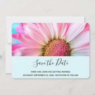 Schöne rosa Blume Nah Foto Hochzeit Save The Date
