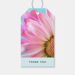 Schöne rosa Blume Nah Up Foto Danke Geschenkanhänger