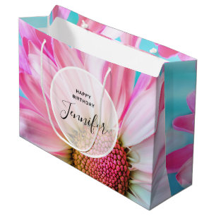 Schöne rosa Blume Nah Up Foto Große Geschenktüte