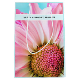 Schöne rosa Blume Nah Up Foto Mittelgeschenk B Mittlere Geschenktüte