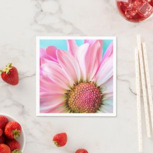 Schöne rosa Blume Nah Up Foto Serviette