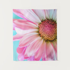 Schöne rosa Blume Nah Up Foto Wandteppich