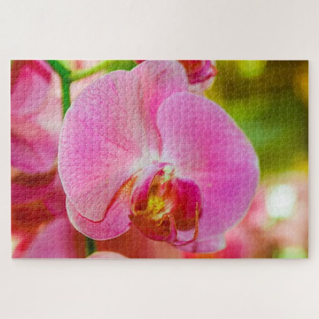 Schöne rosa Blume Puzzle (Horizontal)