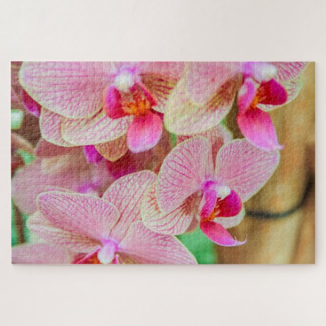 Schöne rosa Blume Puzzle (Horizontal)